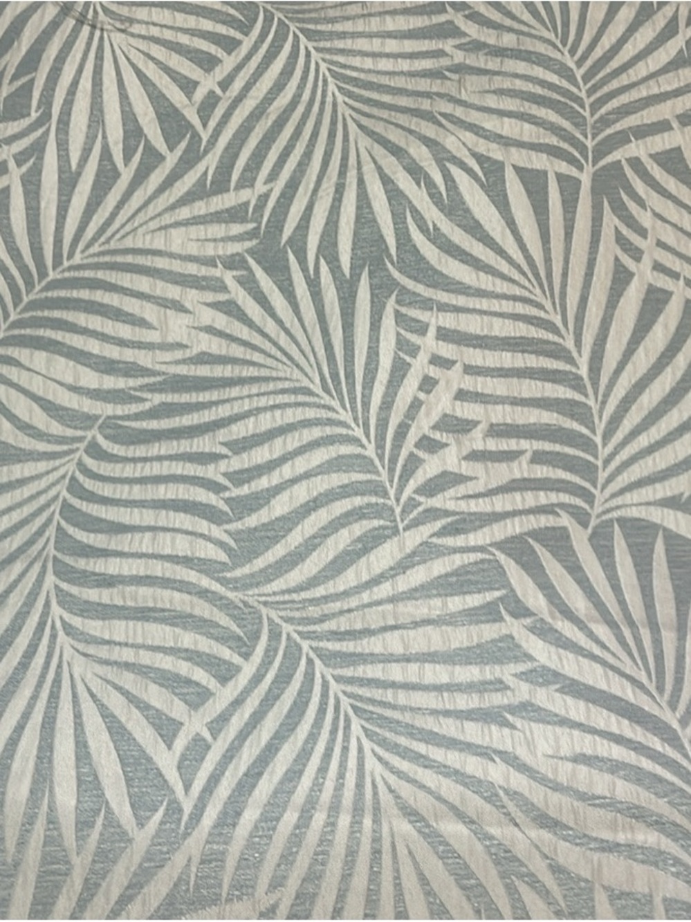 Blue and White Tropical Palm Fabric: 11 metres!